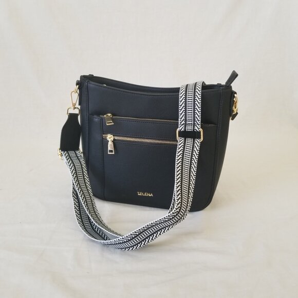 NWT! Telena Faux Leather Purse Shoulder Crossbody Bag w/Detachable Woven Strap - Picture 9 of 10